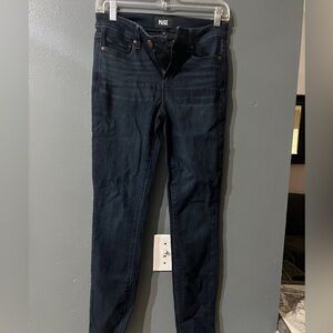 PAIGE Women's Dark Blue Skinny Jeans